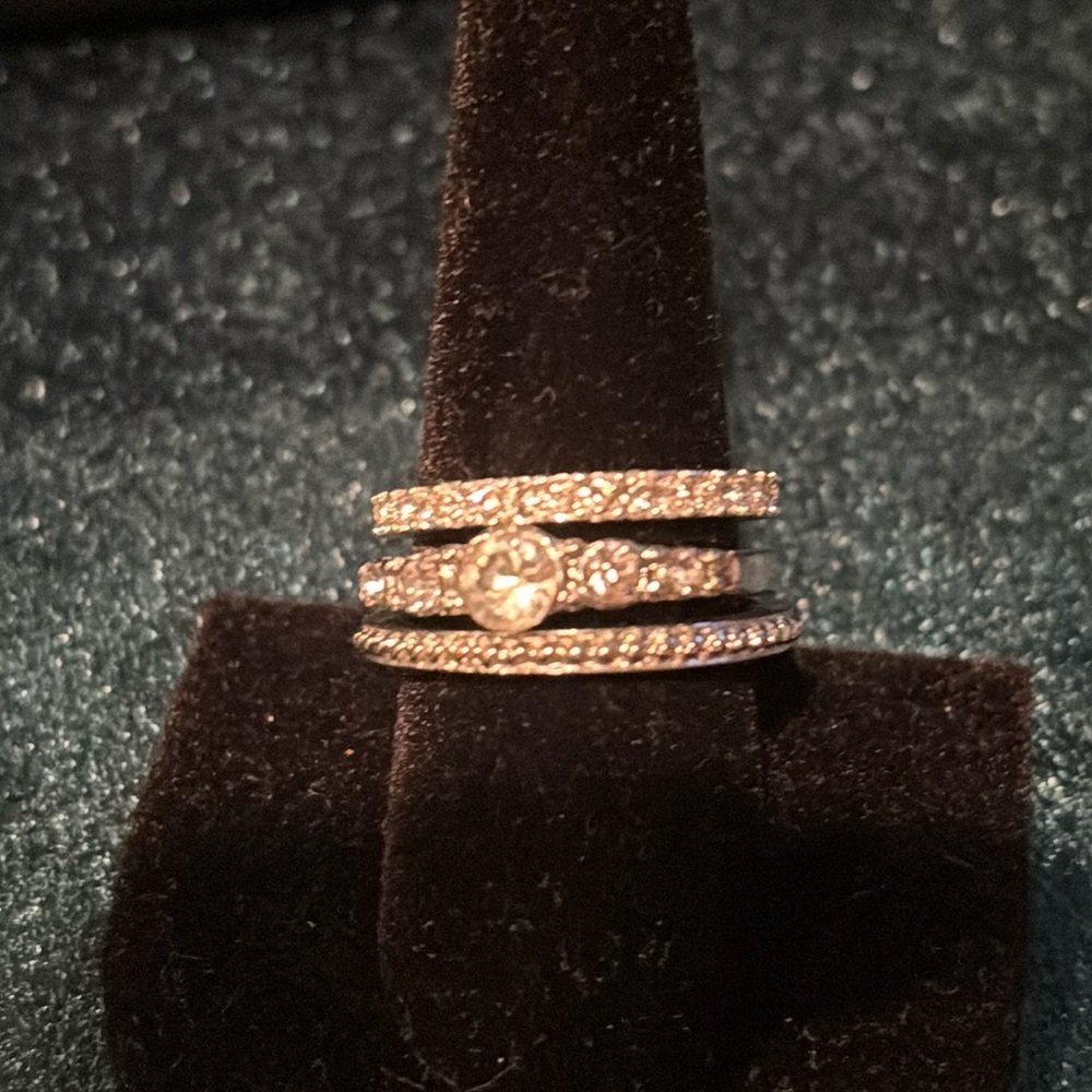 Size 10 Costume Silver 3-Ring Set